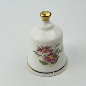 Danbury Mint North Dakota Wild Prairie Rose State Flower Bell Collection
